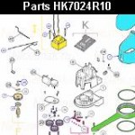 Запчасти привода распашных ворот NICE HK7024 (2024)