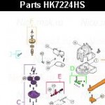 Запчасти привода распашных ворот NICE HK7224HS (2024)