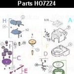 Запчасти привода распашных ворот NICE HO7224 (2024)