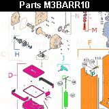 Запчасти автоматического шлагбаума NICE M3BAR R10 (2024)