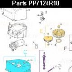 Запчасти привода распашных ворот NICE PP7124 R10 (2024)