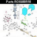 Запчасти привода откатных ворот NICE ROX600 (2024)