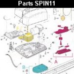 Запчасти привода гаражных ворот NICE SPIN11 (2024)