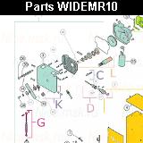 Запчасти автоматического шлагбаума NICE WIDEMR10 (2024)