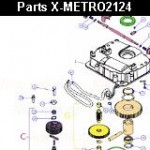 Запчасти привода распашных ворот NICE X-METRO2124 (2024)