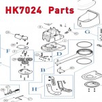 Запчасти привода распашных ворот NICE HK7024 (2020)