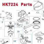 Запчасти привода распашных ворот NICE HK7224 (2020)