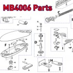 Запчасти привода распашных ворот NICE MB4006 (2020)