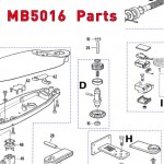 Запчасти привода распашных ворот NICE MB5016 (2020)