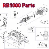 Запчасти привода откатных ворот NICE RB1000 (2020)