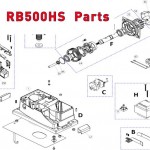 Запчасти привода откатных ворот NICE RB500HS (2020)