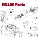 Запчасти привода откатных ворот NICE RB600 (2020)