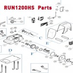 Запчасти привода откатных ворот NICE RUN1200HS (2020)