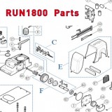 Запчасти привода откатных ворот NICE RUN1800 (2020)