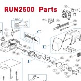 Запчасти привода откатных ворот NICE RUN2500 (2020)