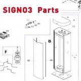 Запчасти автоматического шлагбаума NICE SIGNO3 (2020)