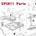 Запчасти привода гаражных ворот NICE SPIN11 (2020)