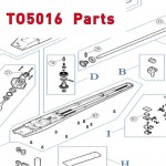 Запчасти привода распашных ворот NICE TO5016 (2020)