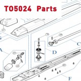 Запчасти привода распашных ворот NICE TO5024 (2020)